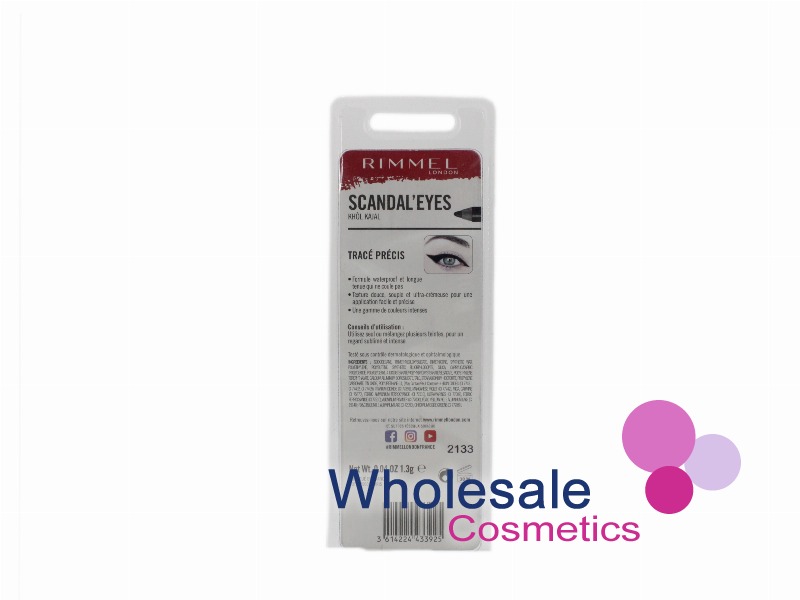 12 x Rimmel Scandaleyes Waterproof Khol Kajal Eyeliner - 001 BLACK